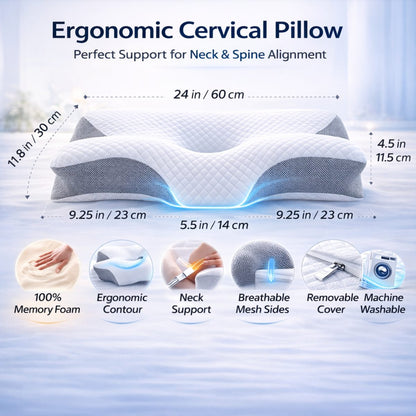 Restorative Ergonomic Cervical Support Pillow
